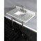 Kingston Brass 36" x 22" Carrara Marble Vanity Top with Brass Console Legs, Carrara Marble/Polished Nickel KVPB3630MBSQ6 - alternate 2